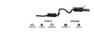 Redback Exhaust 2 1/2" Cat Back System for Ford Falcon (02/2008 - 12/2014) - Brixton 4x4 - Buy Online Now!